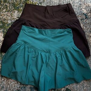 Teal and Brown Workout Set